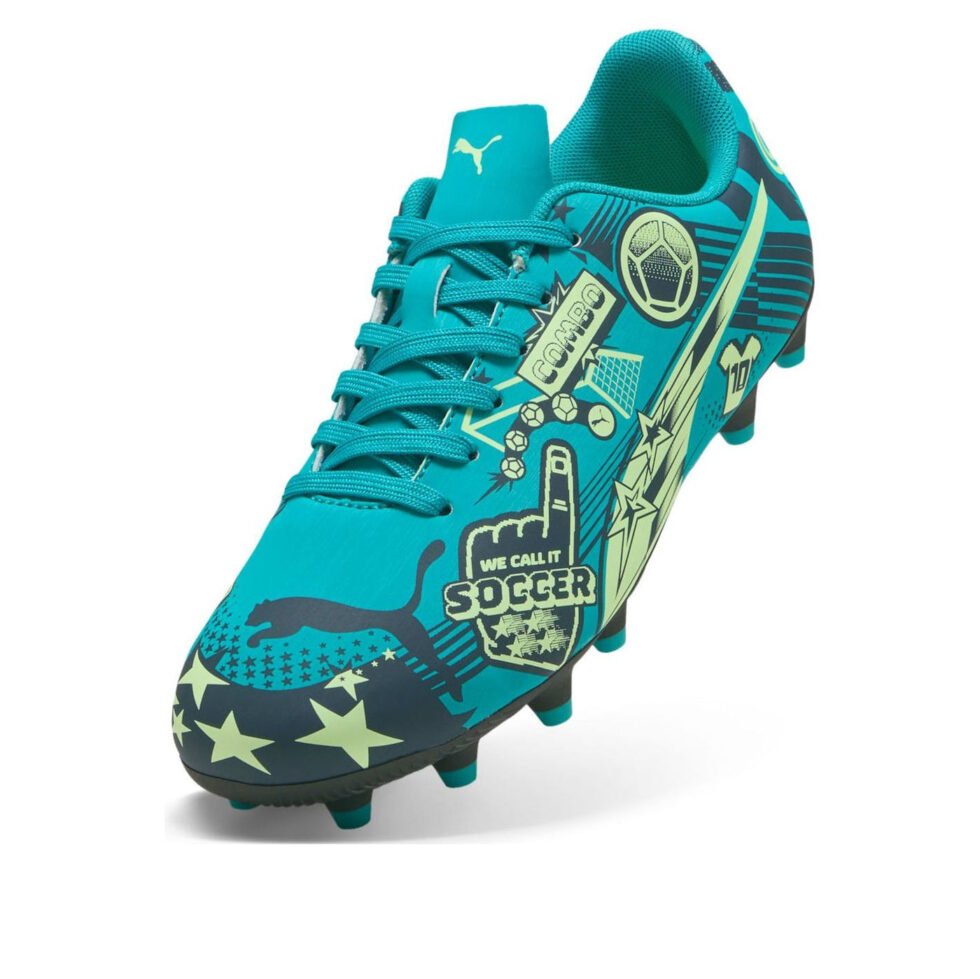 (GS) PUMA Christian Pulisic x Ultra Legacy FG/AG 'Allover Print - Deep Aqua' 108775-03 - Image 3