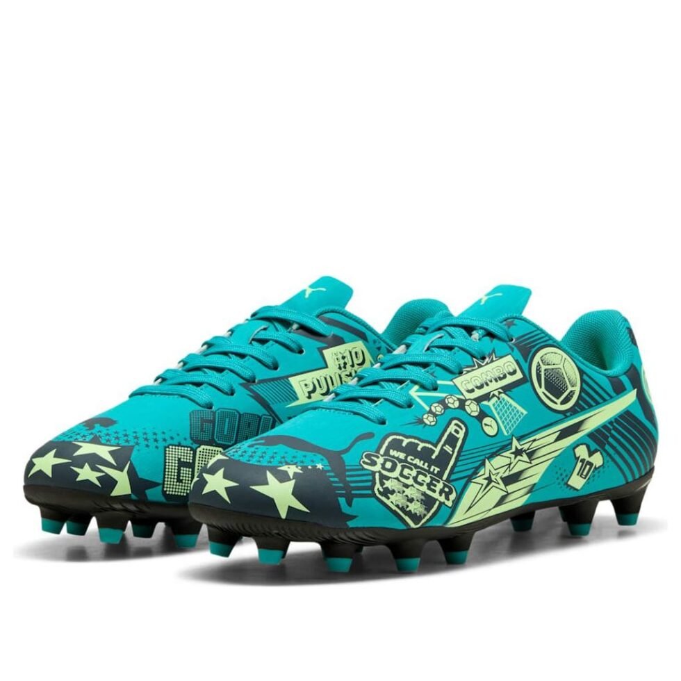 (GS) PUMA Christian Pulisic x Ultra Legacy FG/AG 'Allover Print - Deep Aqua' 108775-03 - Image 6