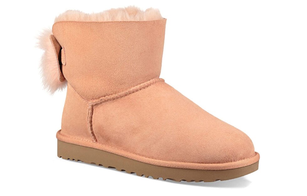 (WMNS) UGG Fluff Bow Mini Fleece Lined Pink Red 1094967-SNTN - Image 3