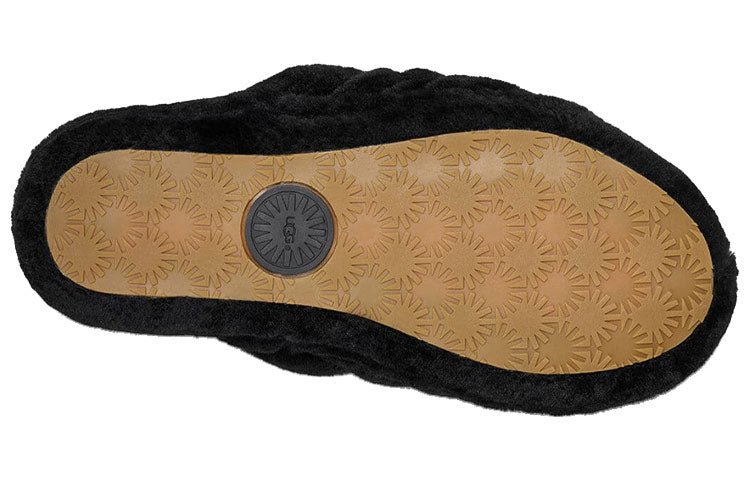 (WMNS) UGG Fluff Yeah Slide Thick Sole Slipper Black 1095119-BLK - Image 7