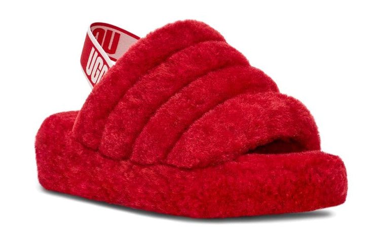 (WMNS) UGG Fluff Yeah Slide 'Ribbon Red' 1095119-RBRD - Image 3
