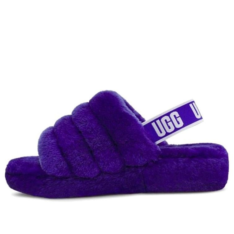 (WMNS) UGG Fluff Yeah Slide Minimalistic Thick Sole Purple 1095119-VNGH