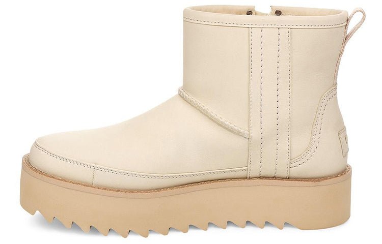 (WMNS) UGG F19 Classic Rebel Biker Mini Fleece Lined Pink 1105313-BONE - Image 2