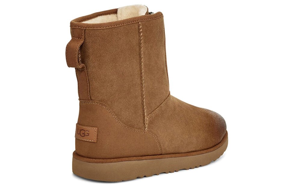 UGG Classic Short Front Zip Boot 'Chestnut' 1106438-CHE - Image 4