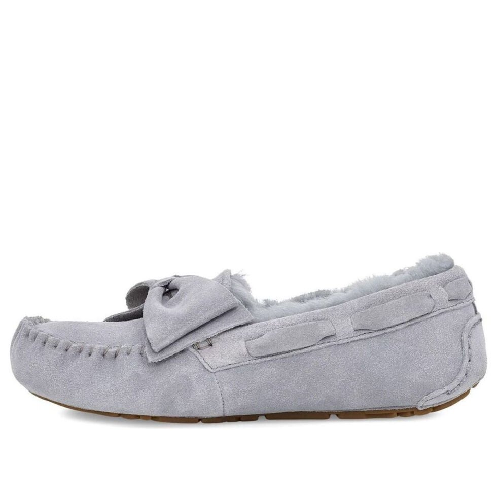 (WMNS) UGG Dakota Suede Bow Slipper 'Grey Geyser' 1106552-GYS