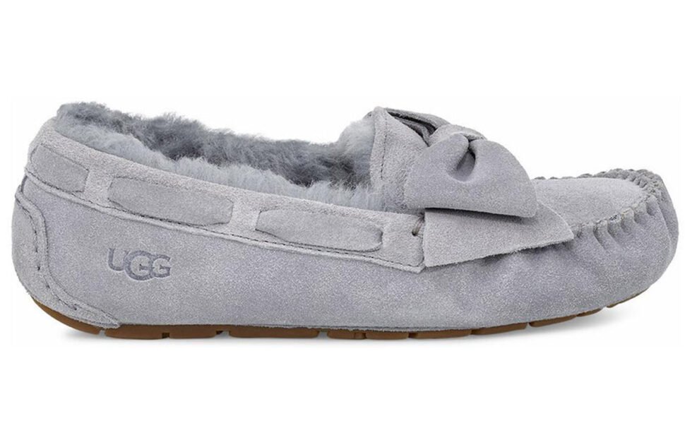 (WMNS) UGG Dakota Suede Bow Slipper 'Grey Geyser' 1106552-GYS - Image 2