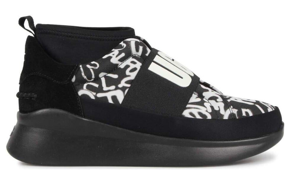 (WMNS) UGG Neutra Graffiti Pop Trainer 'Black White' 1106737 - Image 3