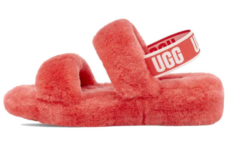 (WMNS) UGG Oh Yeah Thick Sole Red Sandals 1107953-PCRL - Image 2