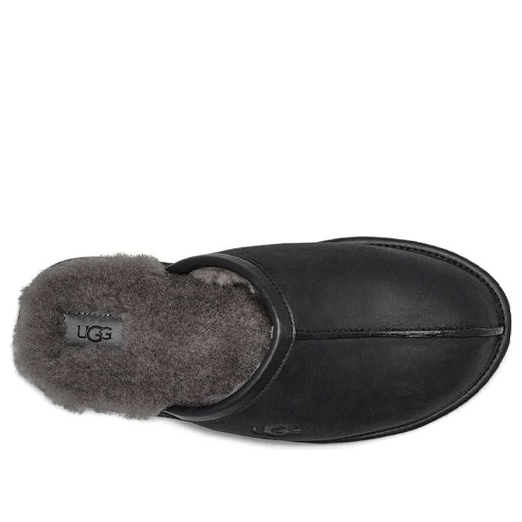 UGG Scuff Leather Slipper 'Black' 1108192-BLK - Image 4