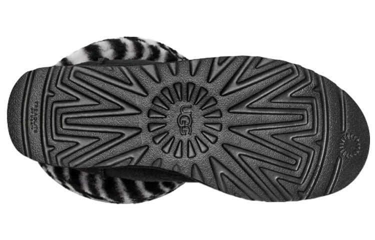 (WMNS) UGG Fluff Mini Quilted Leopard Zebra 1112439-BWHT - Image 7