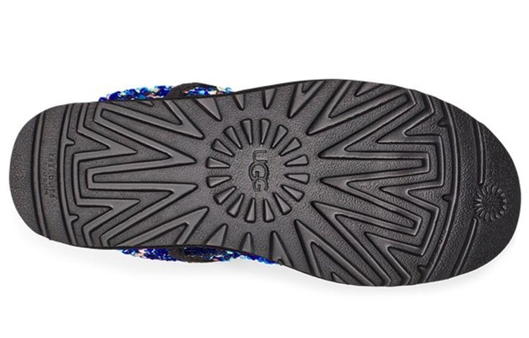 (WMNS) UGG Classic Short Stellar Sequin Snow Boots Black/Blue 1112514-BLK - Image 7