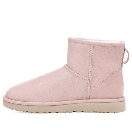 (WMNS) UGG Classic Mini Snow Leopard Fleece Lined Pink 1113494-QRT