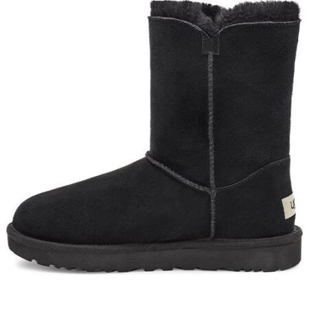 (WMNS) UGG Bailey Button UGG Charm Metallic Alphabet Version Fleece Lined Black 1114970-BLK