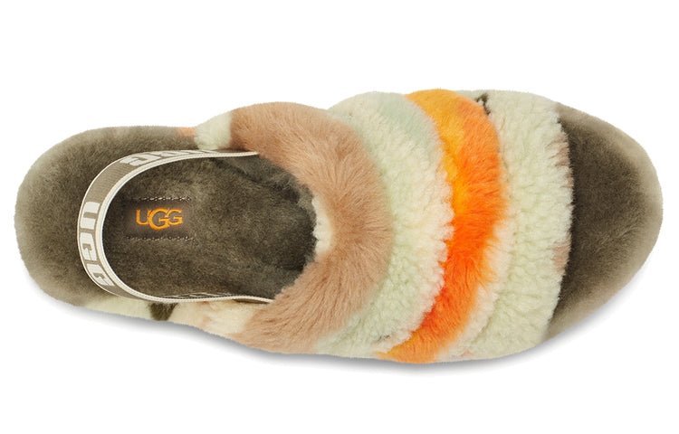 (WMNS) UGG Fluff Yeah Slide Cali Collage 'Olive Green' 1118164-OLV - Image 4