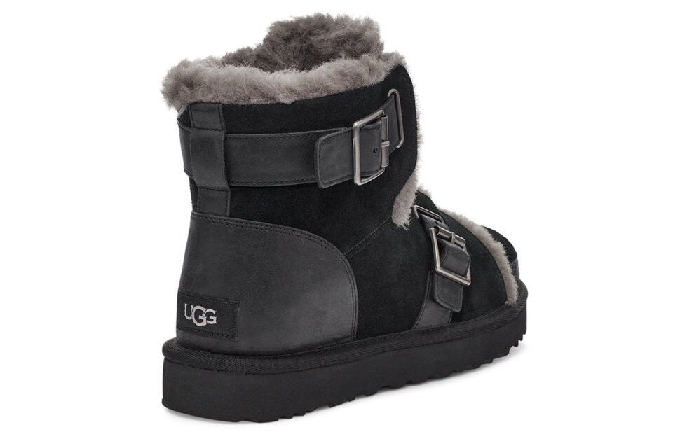 (WMNS) UGG Dune Mini Buckle Boot Fleece Lined Black 1119431-BLK - Image 5