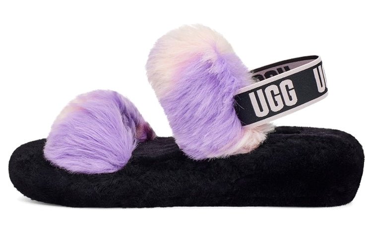 (WMNS) UGG Sandals Black White Purple 1119821-MGNL - Image 2
