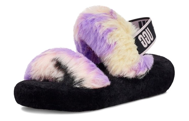(WMNS) UGG Sandals Black White Purple 1119821-MGNL - Image 4