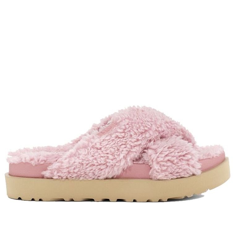 (WMNS) UGG Fuzz Sugar Cross Slide 'Shell' 1120860-SHLL - Image 2