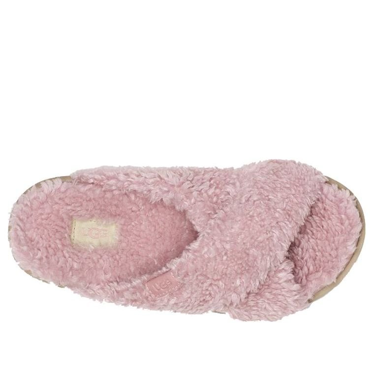 (WMNS) UGG Fuzz Sugar Cross Slide 'Shell' 1120860-SHLL - Image 4
