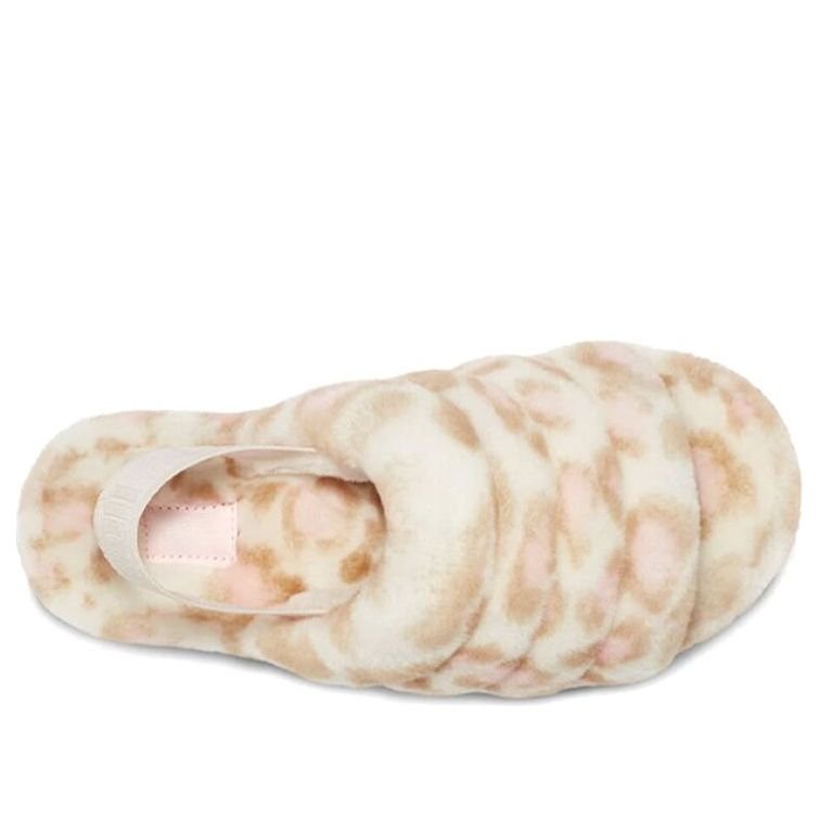 (WMNS) UGG Fluff Yeah Slide 'Panther Print' 1120903-WHT - Image 4