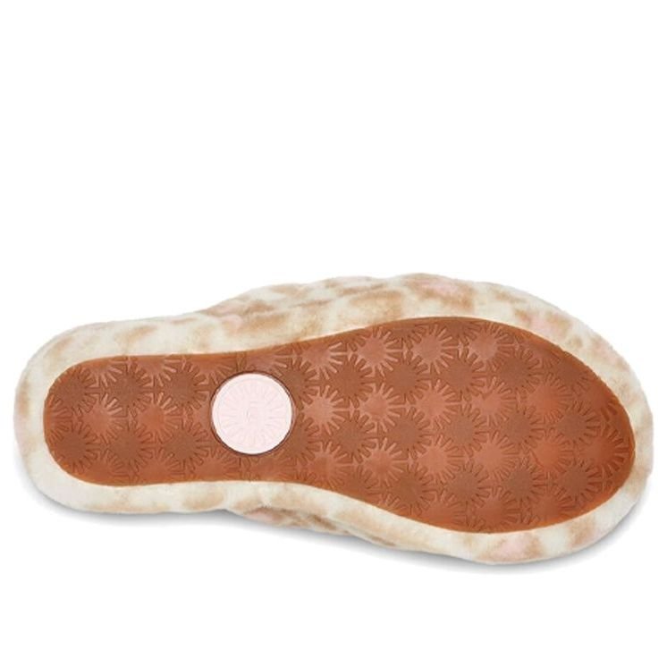 (WMNS) UGG Fluff Yeah Slide 'Panther Print' 1120903-WHT - Image 6
