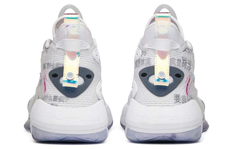 ANTA Shock Wave 3 Basketball Shoes 'White Purple' 112131601-10 - Image 4