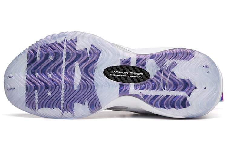 ANTA Shock Wave 3 Basketball Shoes 'White Purple' 112131601-10 - Image 5