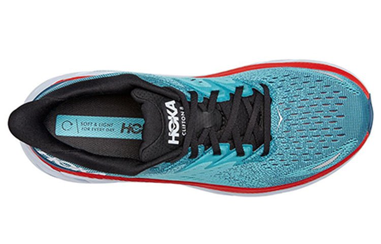 HOKA ONE ONE Clifton 8 2E Wide 'Real Teal Aquarelle' 1121374-RTAR - Image 3