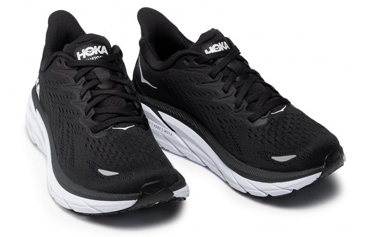 (WMNS) HOKA ONE ONE Clifton 8 Wide 'Black White' 1121375-BWHT - Image 4