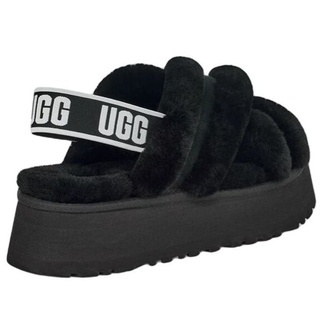 (WMNS) UGG Disco Cross Slide 'Black' 1121550-BLK - Image 3