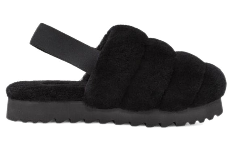 (WMNS) UGG Bulky Silhouette Fluff Slippers 'Black' 1121751-BLK - Image 3