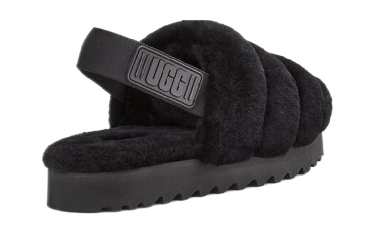 (WMNS) UGG Bulky Silhouette Fluff Slippers 'Black' 1121751-BLK - Image 6