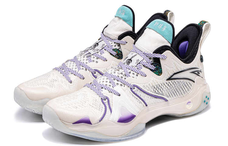 ANTA x Courtman Shock Wave 4 Pro 'White Purple Black' 112241111-6 - Image 3