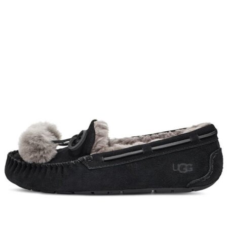 (WMNS) UGG Dakota Bow Pom 'Black' 1124030-BLK