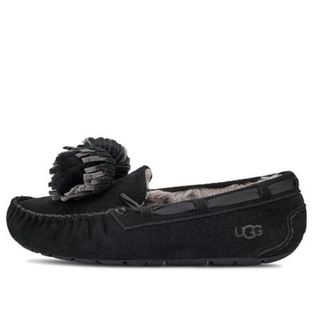 (WMNS) UGG Dakota Bow Pom 'Black' 1124031-BLK
