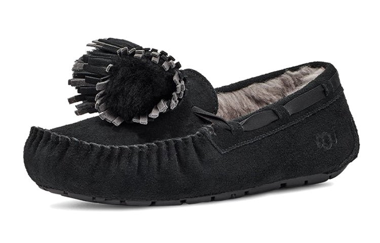 (WMNS) UGG Dakota Bow Pom 'Black' 1124031-BLK - Image 4
