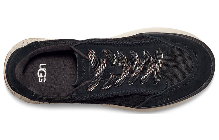 (WMNS) UGG Marin Lace Logo Sneaker 'Black' 1125025-BLK - Image 4