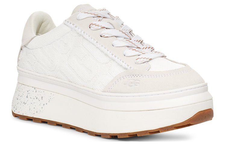 (WMNS) UGG Marin Lace Logo Sneaker 'White' 1125025-WHT - Image 3