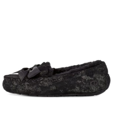 (WMNS) UGG Ansley Bow Glimmer 'Black' 1125830-BLK