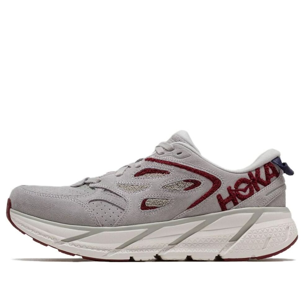 HOKA ONE ONE Clifton L Embroidery 'Lunar Rock Cabernet' 1126854-LRCB