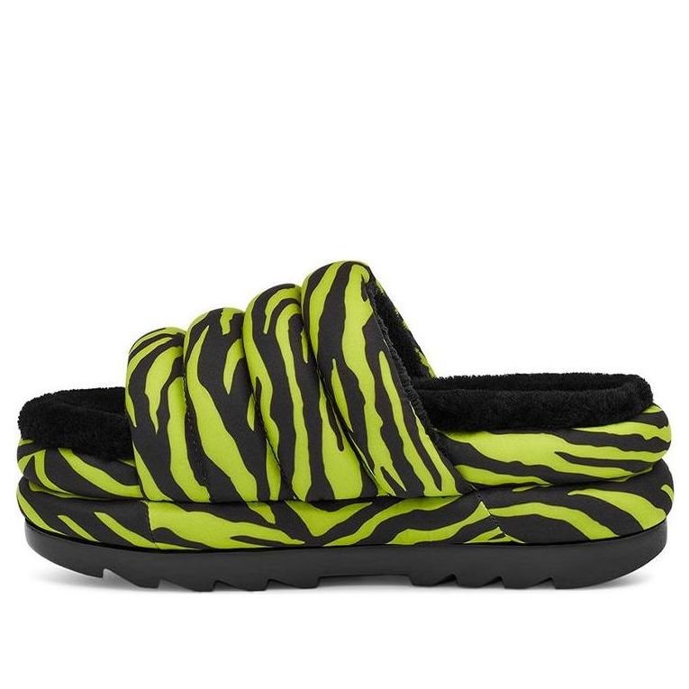 (WMNS) UGG Platform Maxi Slide 'Zebra Print Lime' 1127075-KLM
