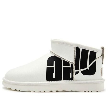 (WMNS) UGG Classic Ultra Mini Broken Logo 'White' 1129270-PDWH