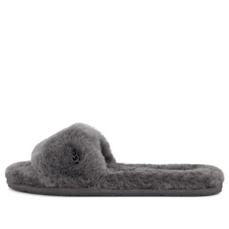 (WMNS) UGG Fluff Slide II 'Charcoal' 1129670-CHRC