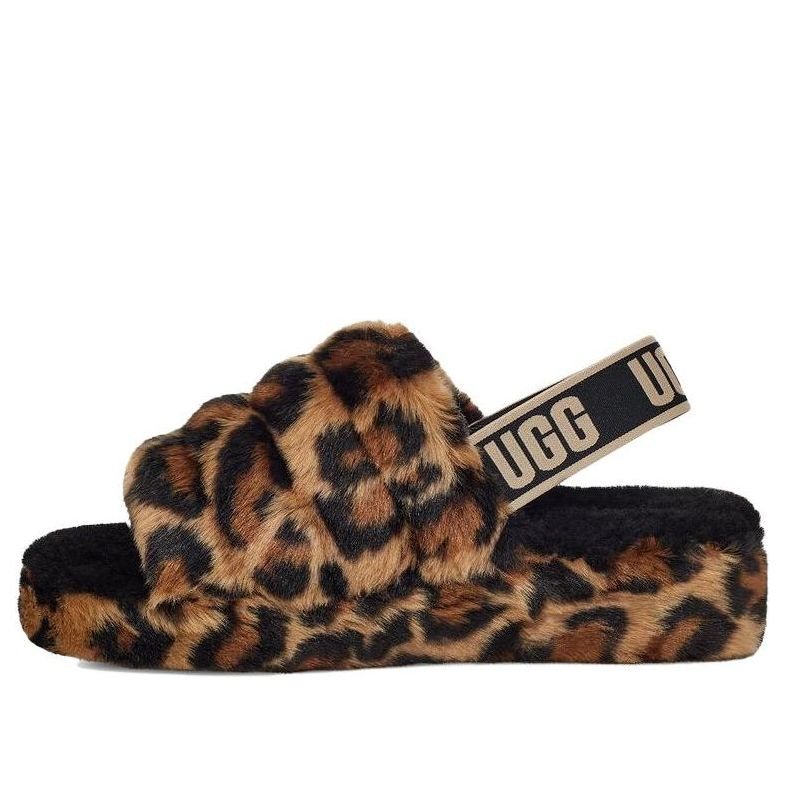 (WMNS) UGG Fluff Yeah 'Leopard' 1130883-NAT - Image 2