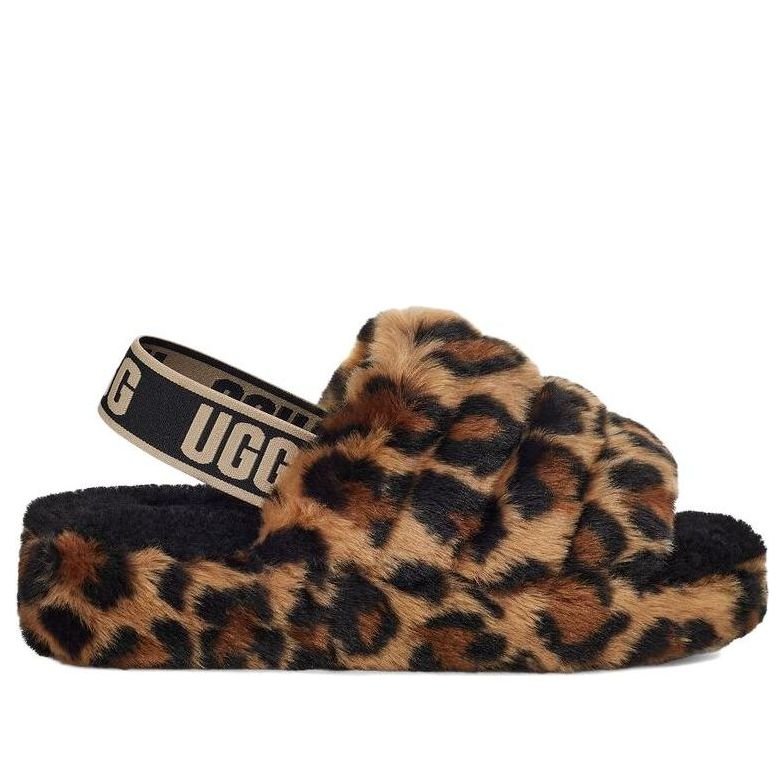 (WMNS) UGG Fluff Yeah 'Leopard' 1130883-NAT - Image 3