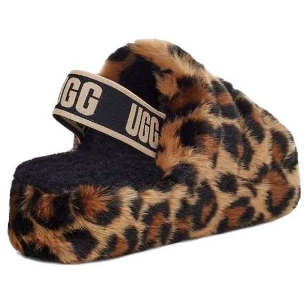 (WMNS) UGG Fluff Yeah 'Leopard' 1130883-NAT - Image 5