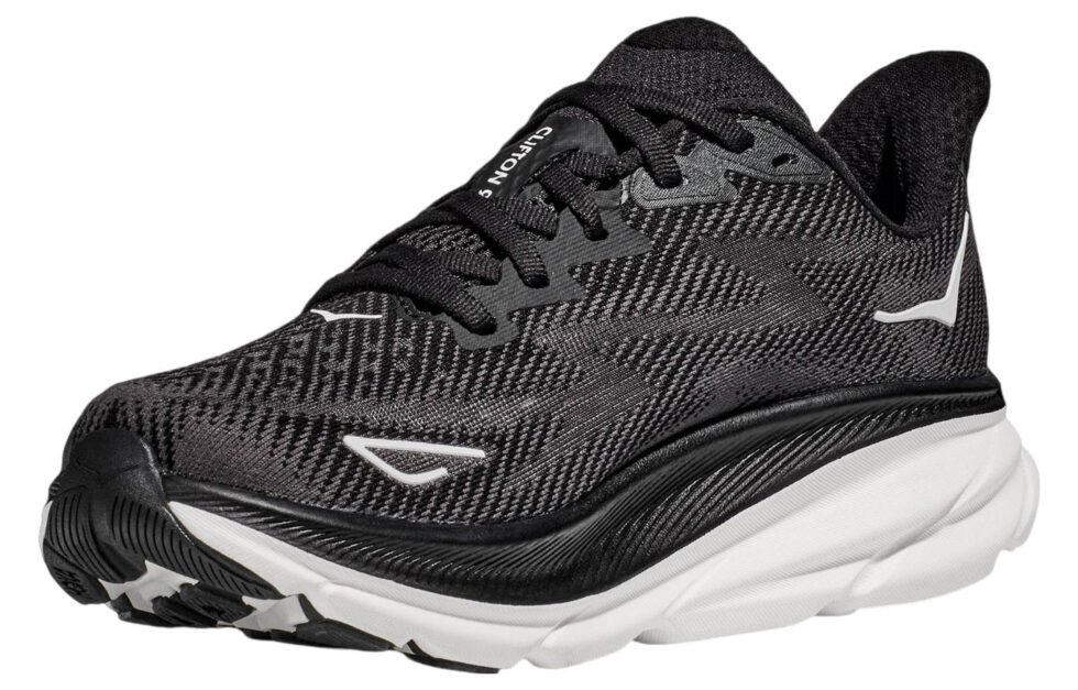 HOKA ONE ONE Clifton 9 2E Wide 'Black White' 1132210-BWHT - Image 3