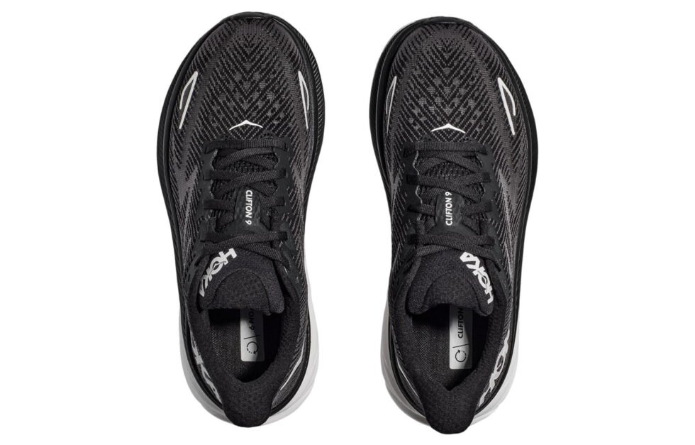 HOKA ONE ONE Clifton 9 2E Wide 'Black White' 1132210-BWHT - Image 5