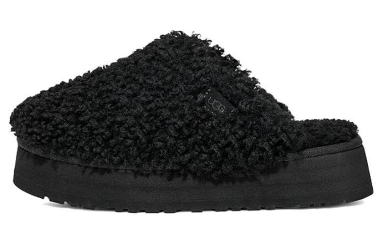 (WMNS) UGG Maxi Curly Platform Slippers 'Black' 1133171-BLK - Image 2