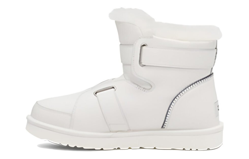 (WMNS) UGG Mini Buckle Short Boots 'White' 1138157-WHT - Image 2